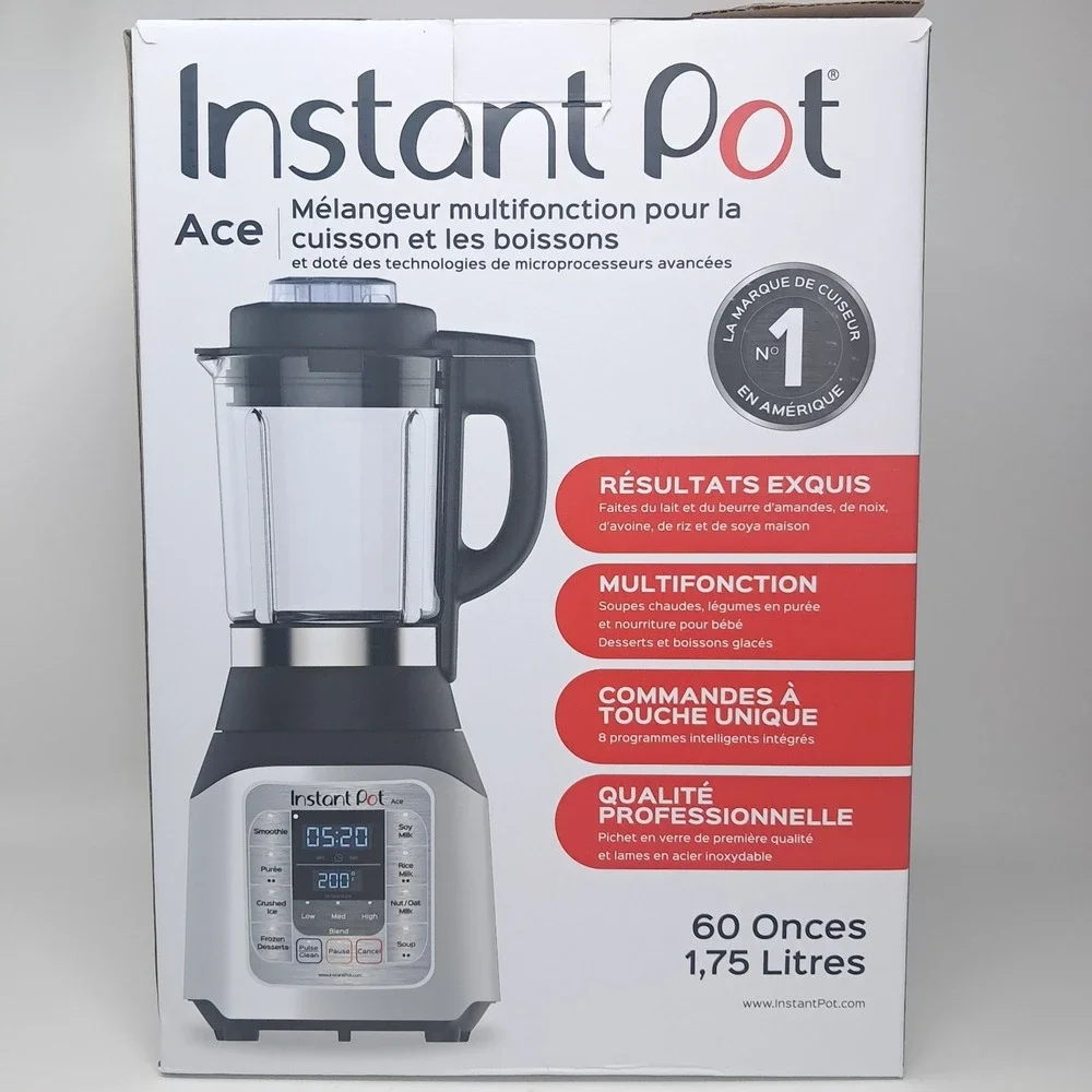 Instant Pot Ace Cooking Blender 60oz 1.75L Multi-Use Glass Stainless Steel